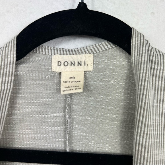 DONNI. One Size Fits All Ribbed Open Front Cardigan Sweater - Picture 5 of 8